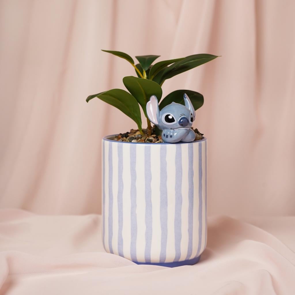 STITCH - Pot avec Mini Stitch 3D + Fausse Plante