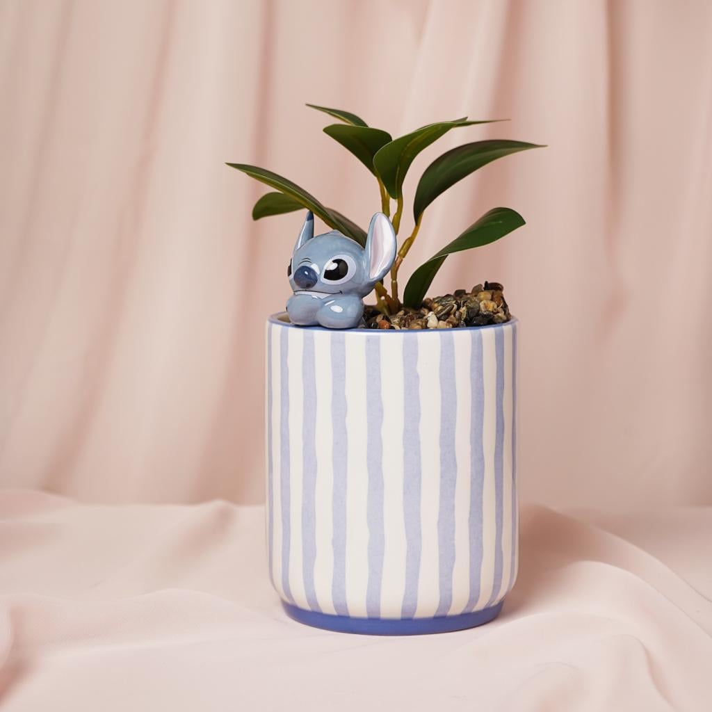 STITCH - Pot avec Mini Stitch 3D + Fausse Plante