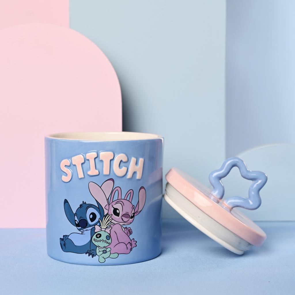 STITCH & ANGEL - Boîte de Rangement en Céramique