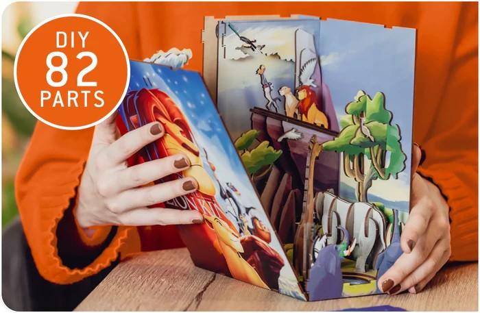 DISNEY - BOOK NOOK KIT - Le Roi Lion - 82pc + Eclairage LED