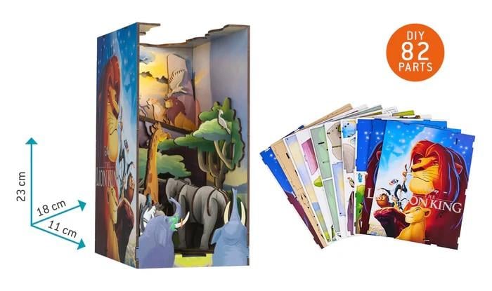 DISNEY - BOOK NOOK KIT - Le Roi Lion - 82pc + Eclairage LED