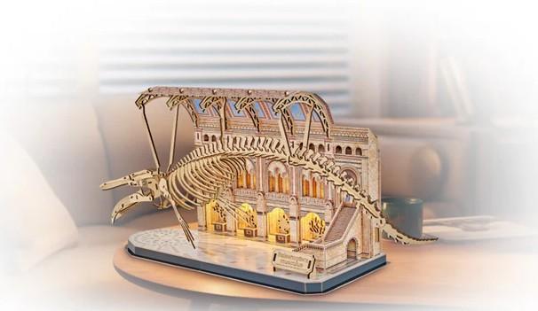 NATURAL MUSEUM - BOOK NOOK KIT - Balaine Bleue - 222pc + Eclairage LED
