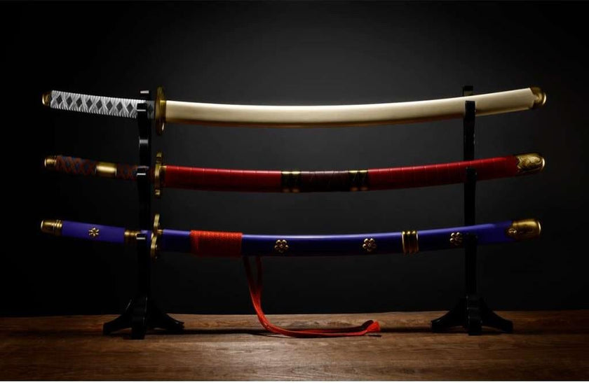 ONE PIECE - 3 épées de Roronoa Zoro - Réplique Proplica 95cm