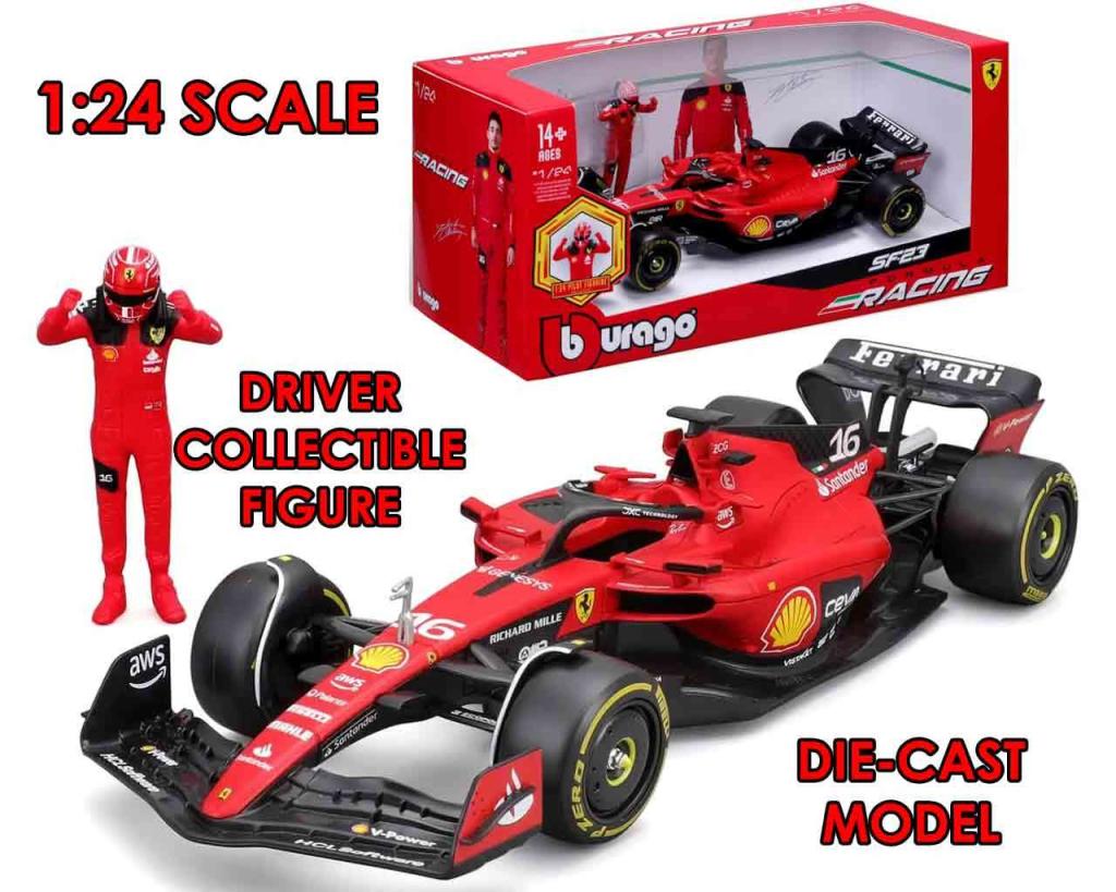 FORMULA 1 - F1 Ferrari Sf-23 avec Leclerc - Model réduit 1/24