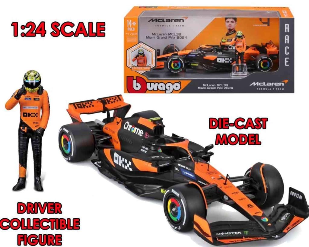 FORMULA 1 - F1 Mc Laren Mcl38 avec Norris - Model réduit 1/24