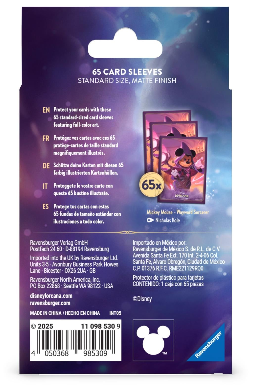 DISNEY - Lorcana - Protège-cartes - Mickey Mouse - Chapitre 8