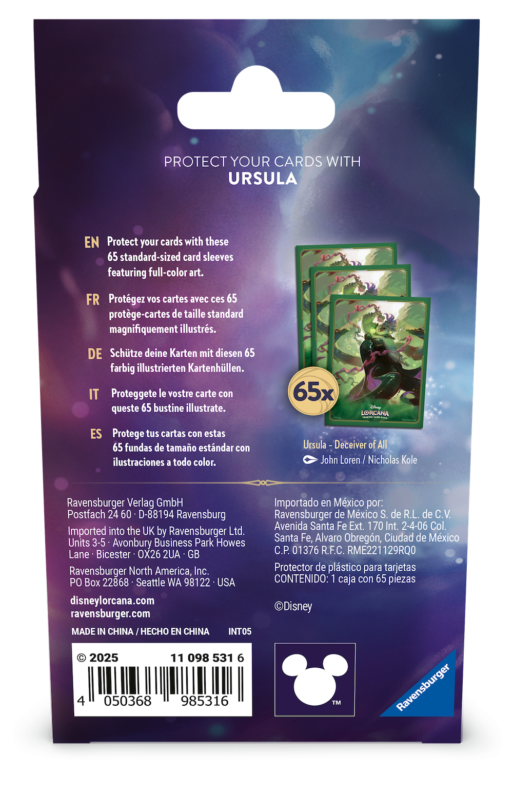 DISNEY - Lorcana - Protège-cartes - Ursula - Chapitre 7