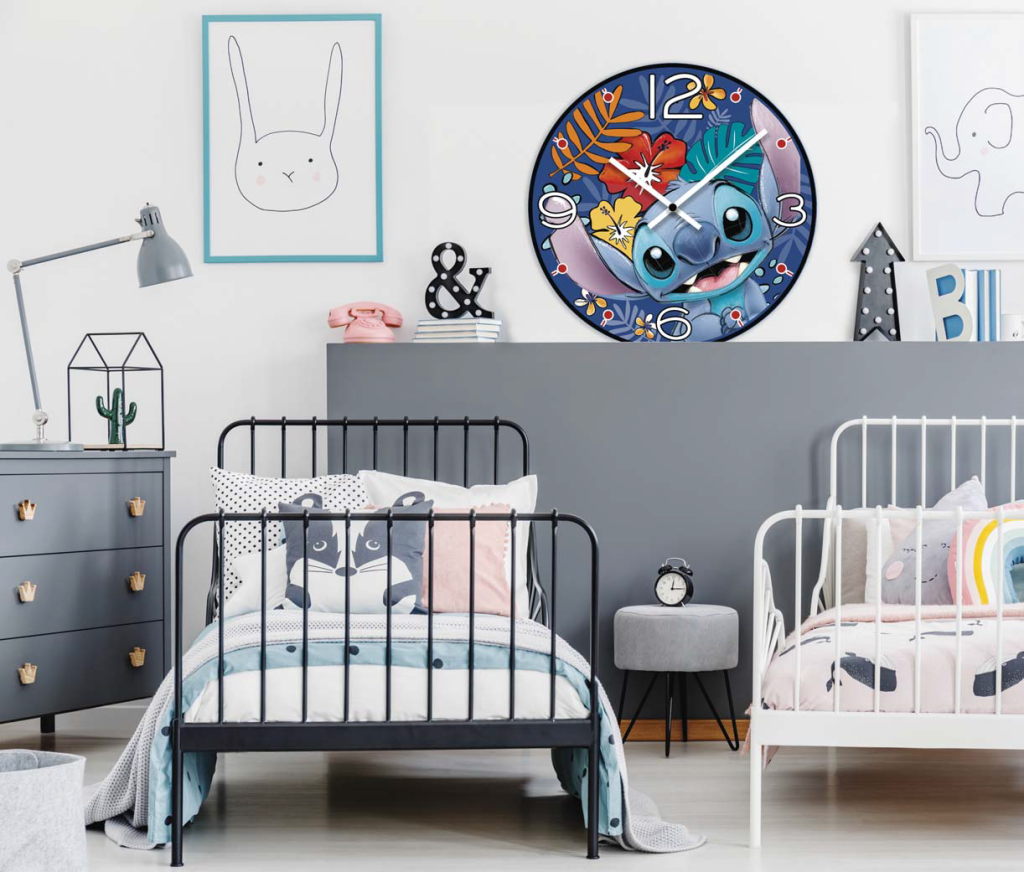 STITCH - Horloge Murale 50cm - Bleu