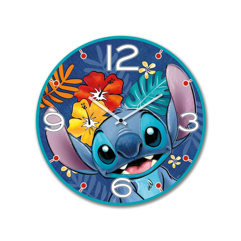 STITCH - Horloge Murale 35cm - Bleu