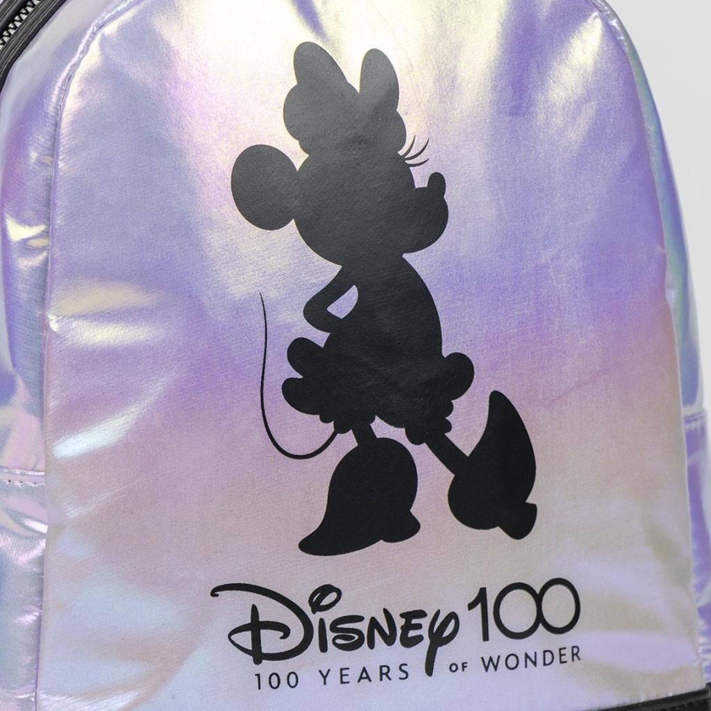 DISNEY 100 Ans - Minnie - Mini Sac à Dos Similicuir Nacré