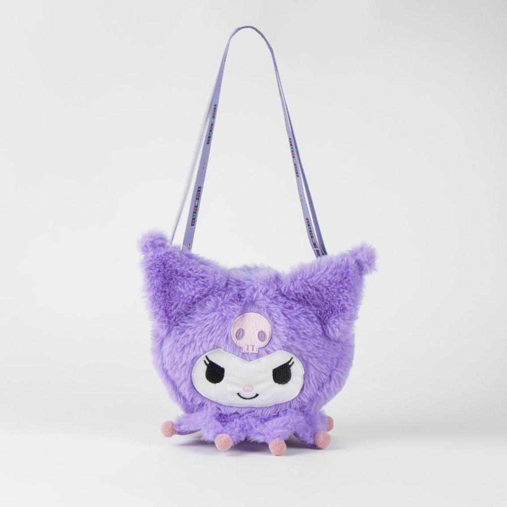 KUROMI - Head - Sac à Bandoulière Peluche - 17x14x4cm