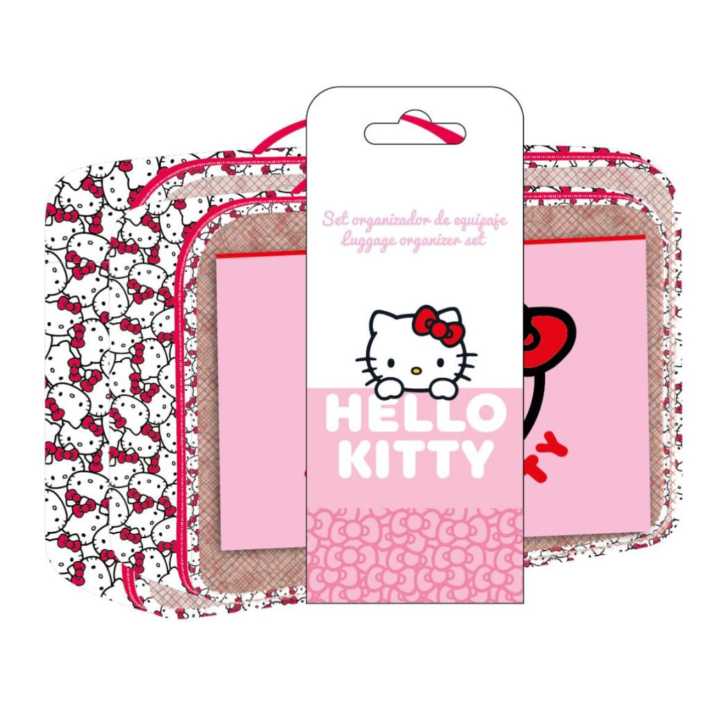 HELLO KITTY - Set de Trousses de Voyage 3in1