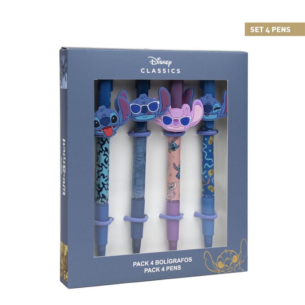 STITCH - Lot de 4x Stylos Topper