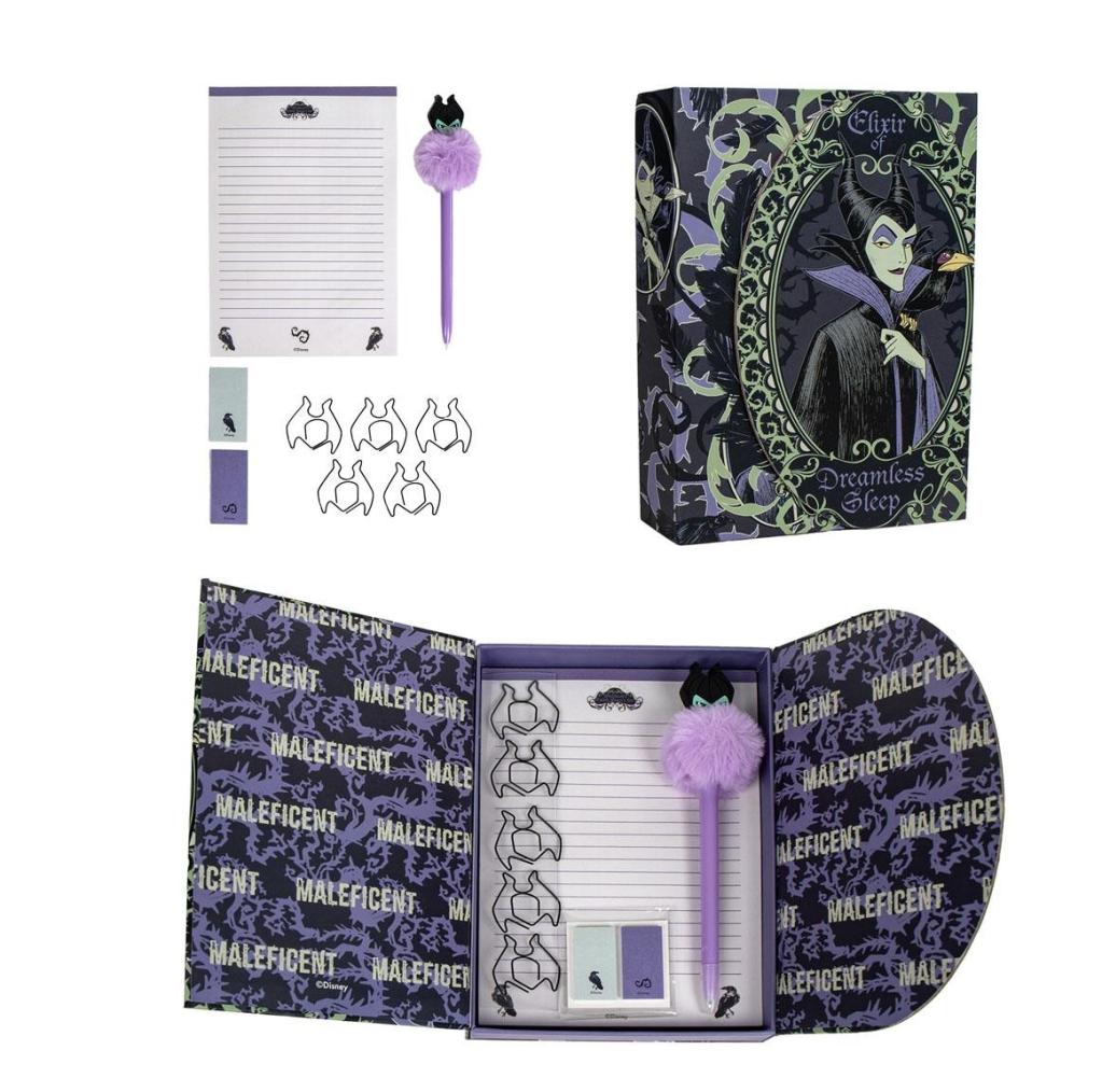 DISNEY VILLAINS - Maléfique - Boîte de Papeterie - 9 pc.