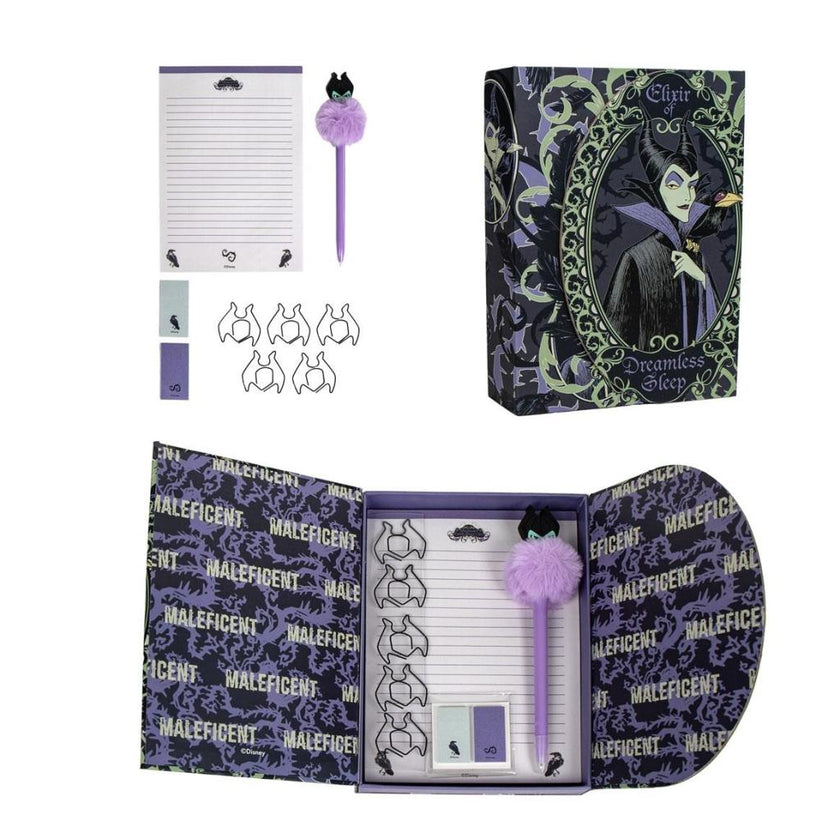 DISNEY VILLAINS - Maléfique - Boîte de Papeterie - 9 pc.