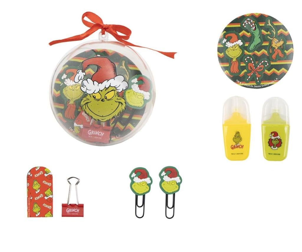 GRINCH - Boule de Noël - Boîte de Papeterie - 7 pc.