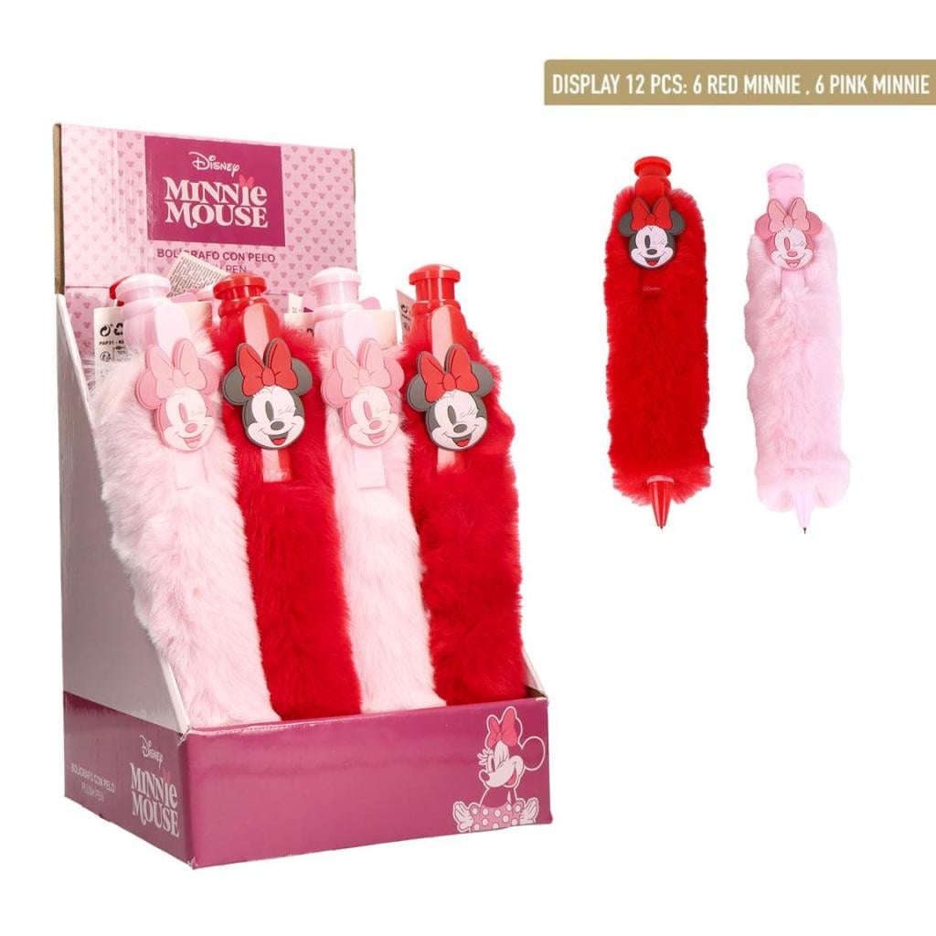 MINNIE - Display de 12 Grands Stylos Fluffy