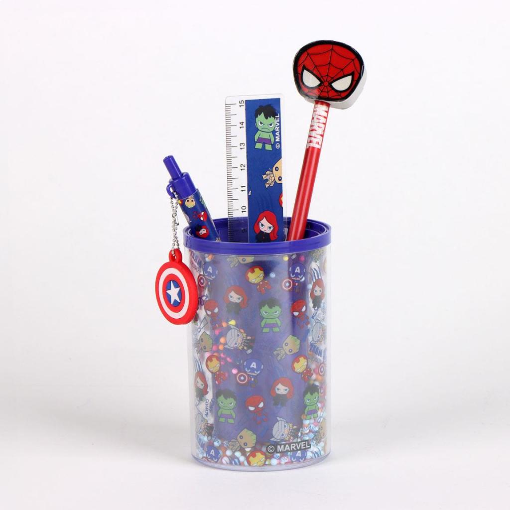 AVENGERS - Set de Papeterie - Pot à Crayon + 3pc.