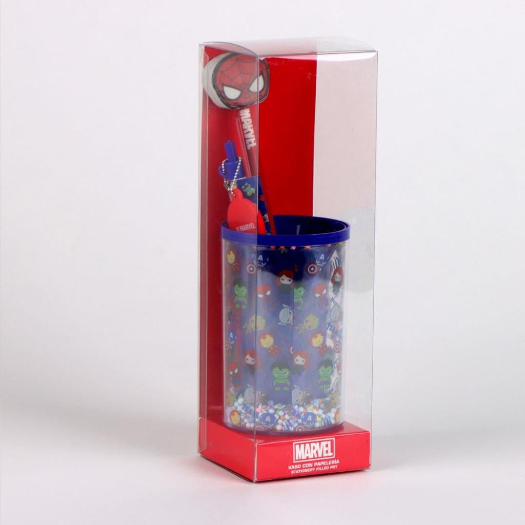 AVENGERS - Set de Papeterie - Pot à Crayon + 3pc.