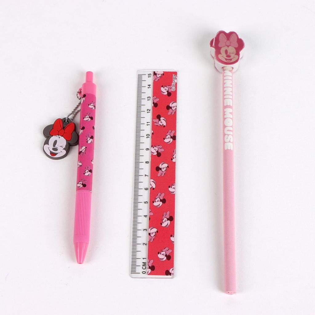 MINNIE - Set de Papeterie - Pot à Crayon + 3pc.