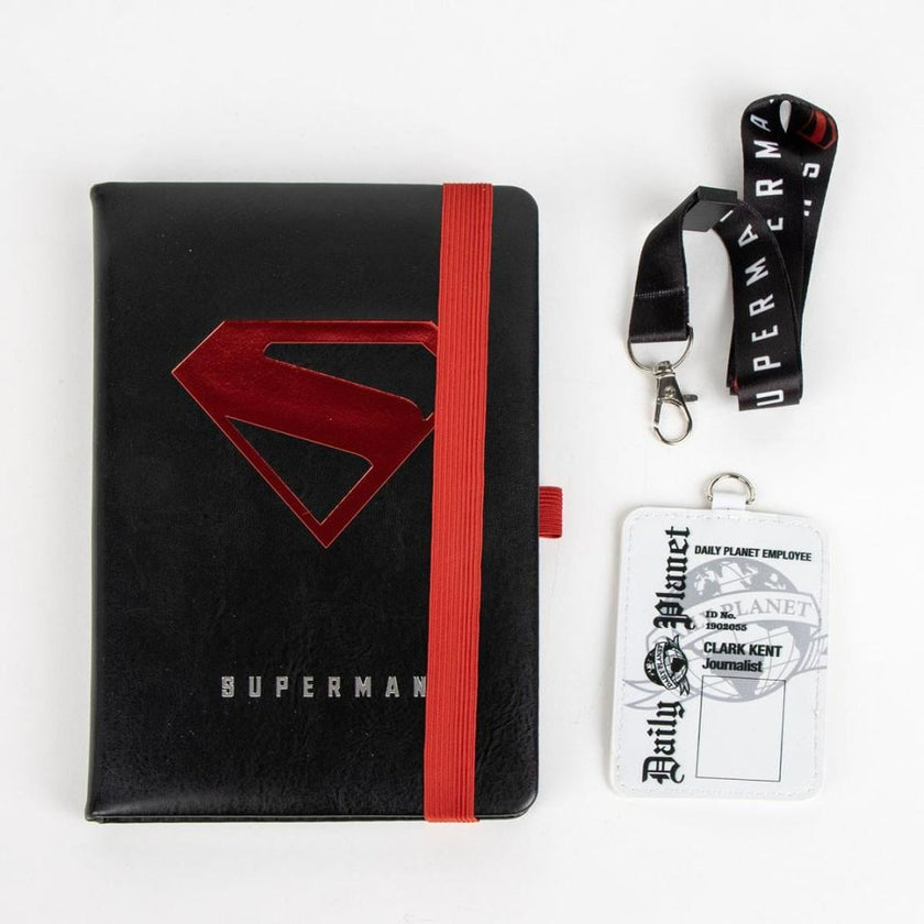 SUPERMAN - Set de Papeterie - Notebook A5 + Badge