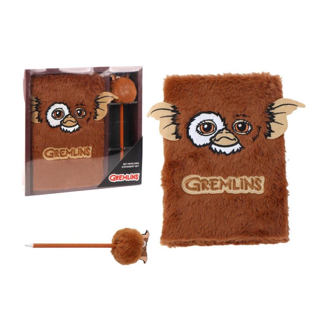 GREMLINS - Set de Papeterie - Notebook A5 + Stylo Pompom
