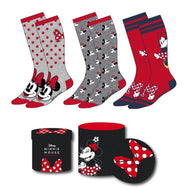 MINNIE - Pack de 3 Paires de Chaussettes (Taille 36-43)