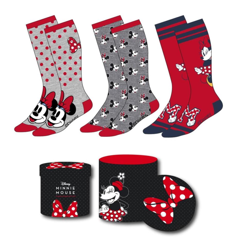 MINNIE - Pack de 3 Paires de Chaussettes (Taille 36-43)