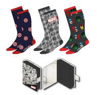 MARVEL - Pack de 3 Paires de Chaussettes (Taille 38-45)