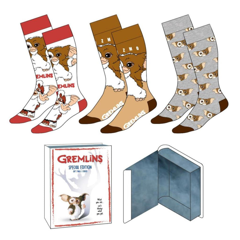 GREMLINS - Pack de 3 Paires de Chaussettes (Taille 36-43)