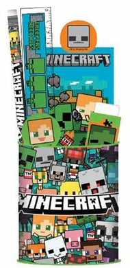 MINECRAFT - Set de Papeteire + Pot à Crayon - 7pc.