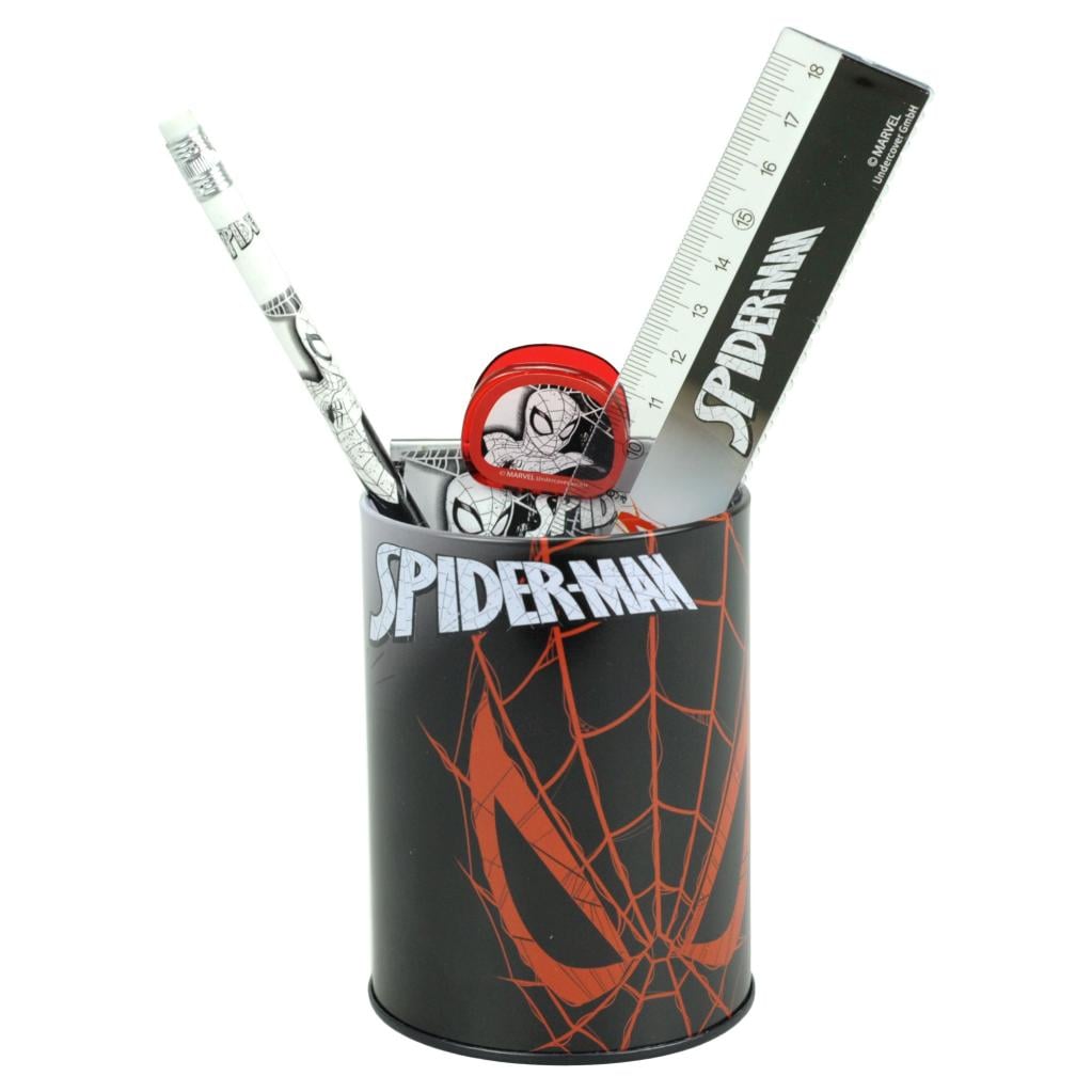 SPIDER-MAN - Set de Papeteire + Pot à Crayon - 7pc.