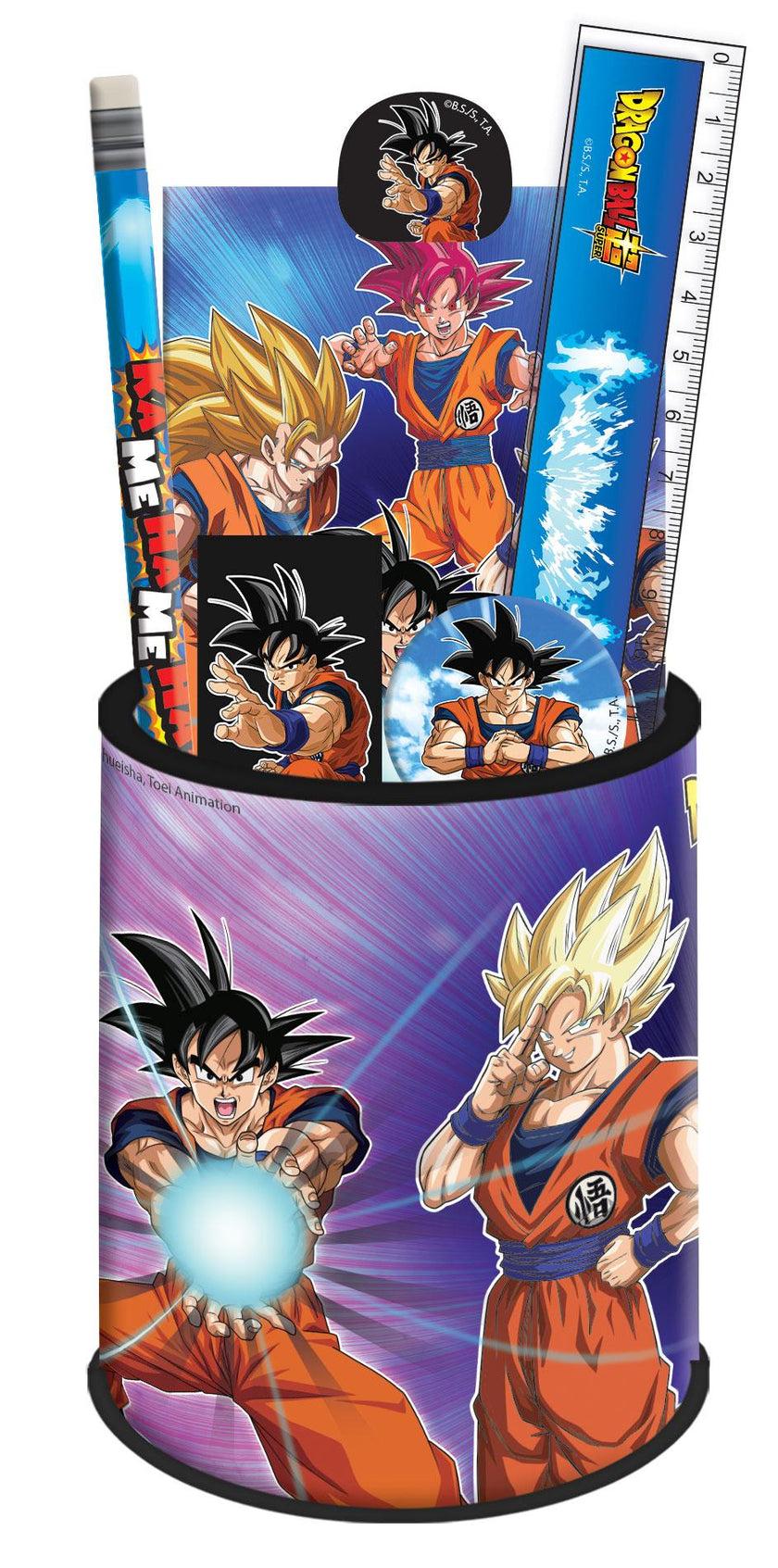DRAGON BALL SUPER - Set de Papeterie + Pot à Crayon - 7pc.
