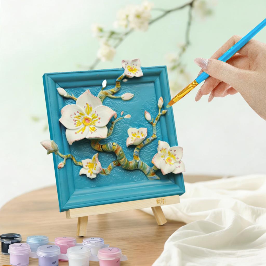 MAGNET DIY - Fleur d'abricotier - Aimant à peindre en 3D DIY