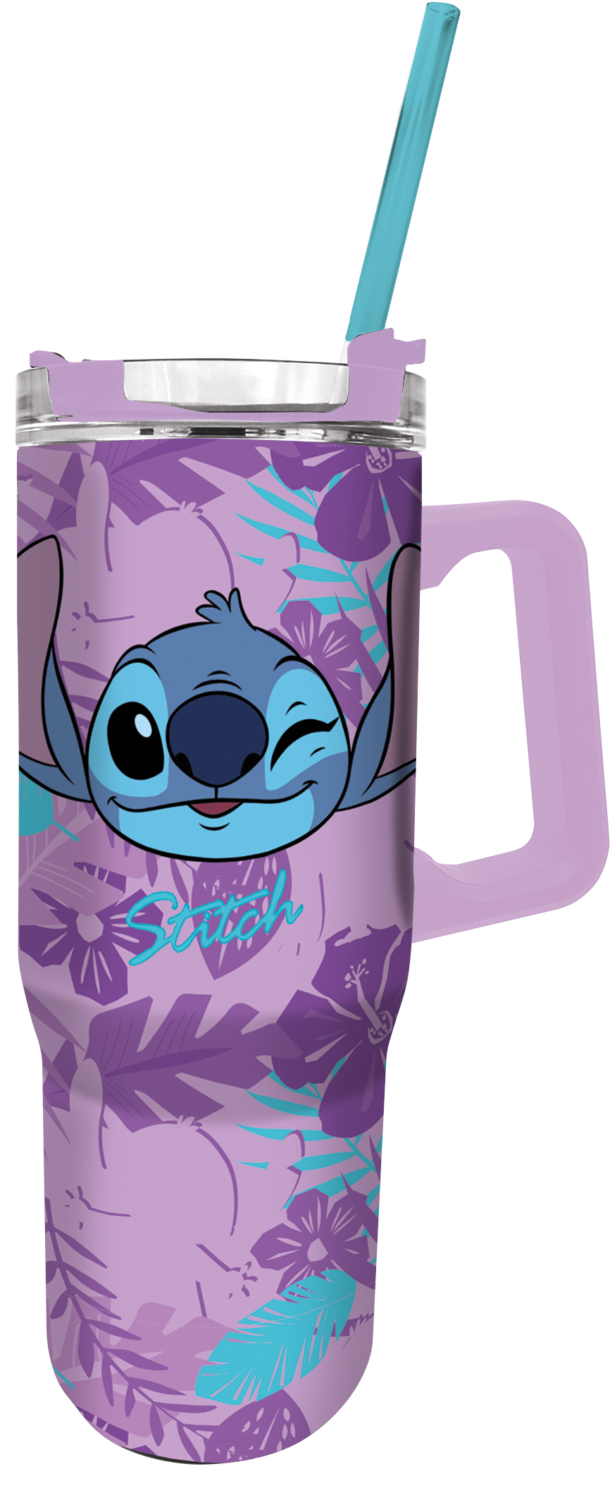 STITCH - Purple Flower - Mug de Voyage XXL - Format 1,16 L