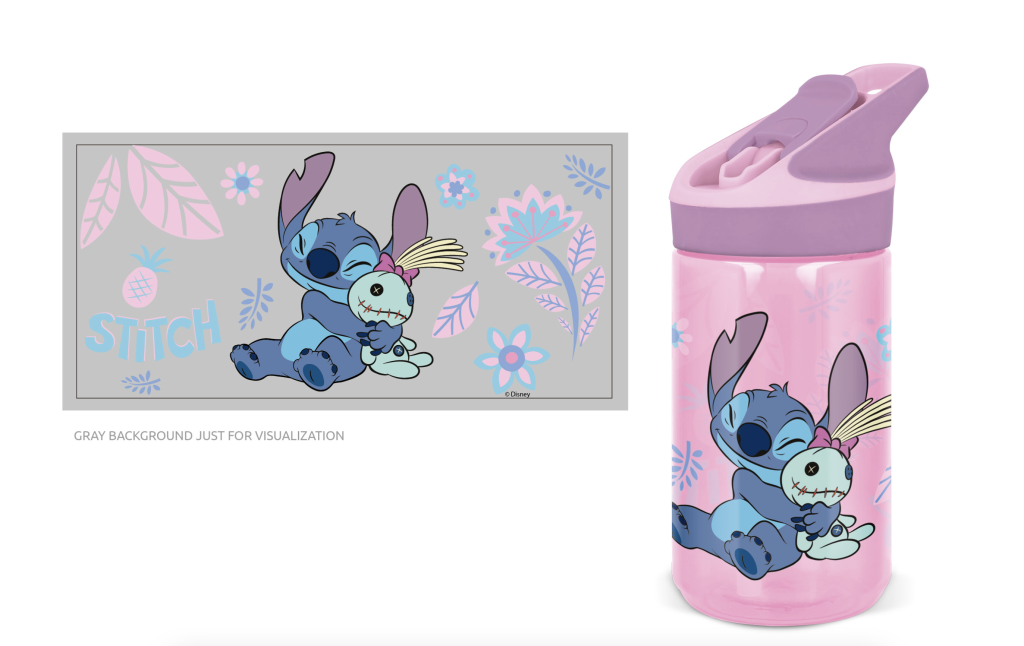 STITCH - Watercolor - Bouteille de Sport - 480ml