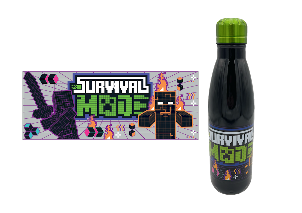 MINECRAFT - Survival Mode - Bouteille en Acier Inoxydable 780ml