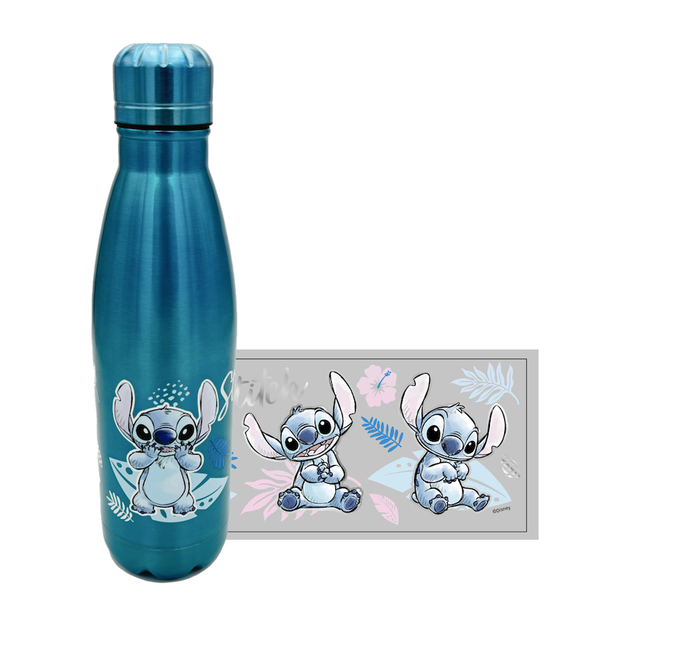 STITCH -Watercolor Bleu Métallisé -Bouteille en Acier Inoxydable 780ml