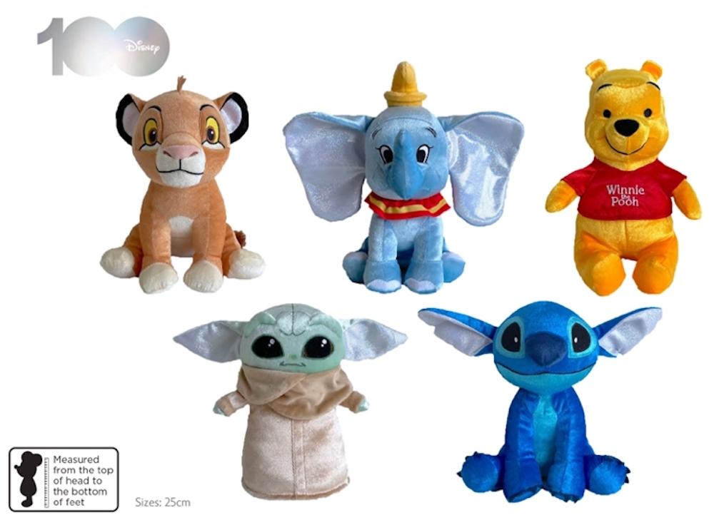 DISNEY - Assortiment 10 pcs Peluche Platinium Edition - 25cm