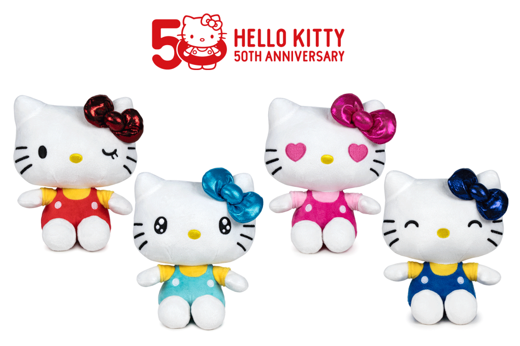 HELLO KITTY - Assortiment de 12 Peluches - 4 Modèles - 16cm