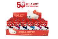 HELLO KITTY - Assortiment de 24 Porte-Clés Peluches - 4 modèles - 7cm