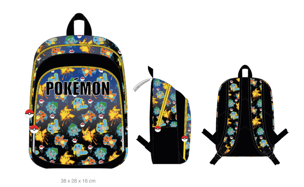 POKEMON - Teams - Sac à Dos 2 Compartiments '38x28x16cm'