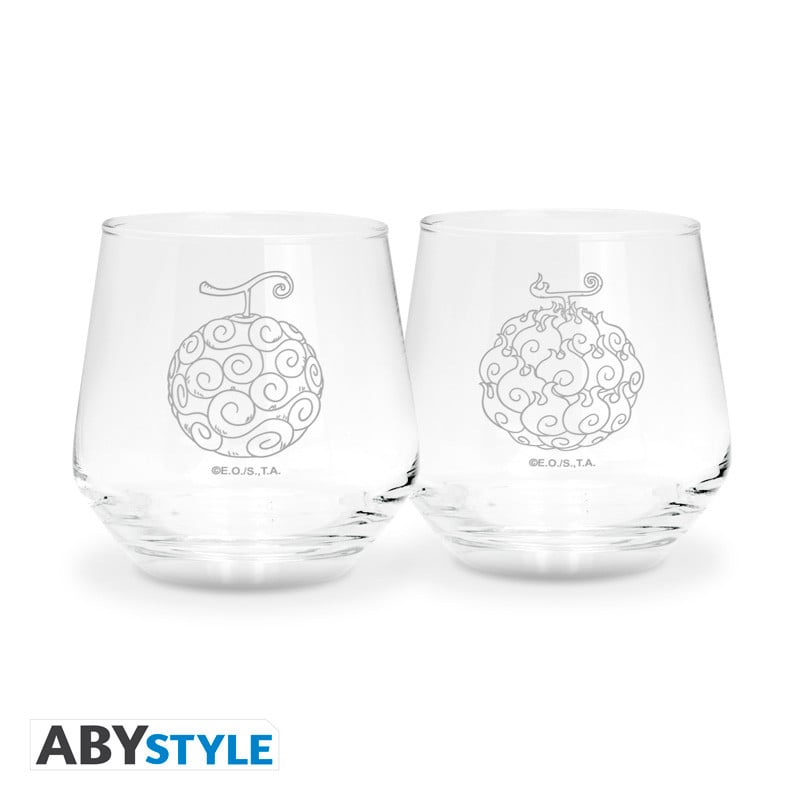 ONE PIECE - Fruit du démon - Set de 2 Verres 300ml