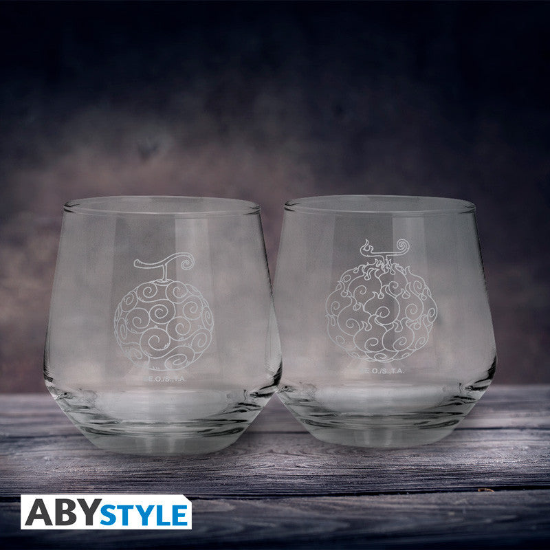 ONE PIECE - Fruit du démon - Set de 2 Verres 300ml