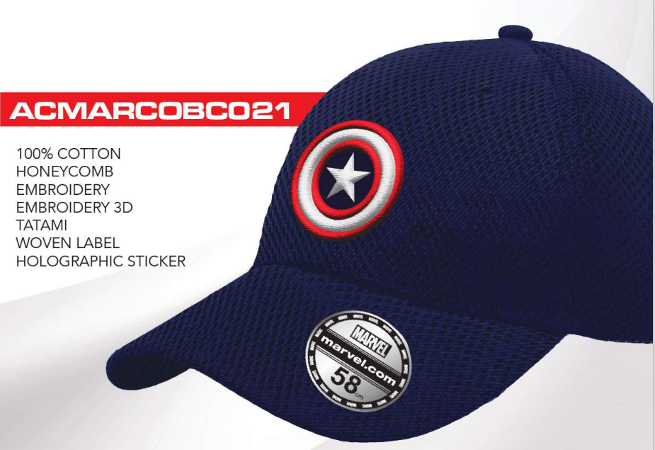 CAPTAIN AMERICA - Logo - Casquette de Baseball "Honey Comb"