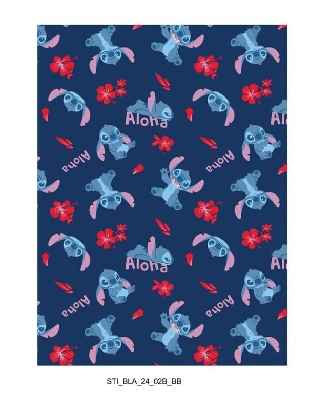 DISNEY - Couverture Flanelle 110x150cm - Stitch "Aloha"