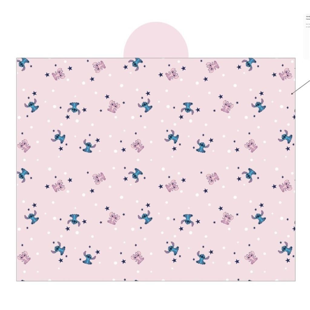 DISNEY - Stitch & Angel "Rose" - Couverture à capuche 120x150cm
