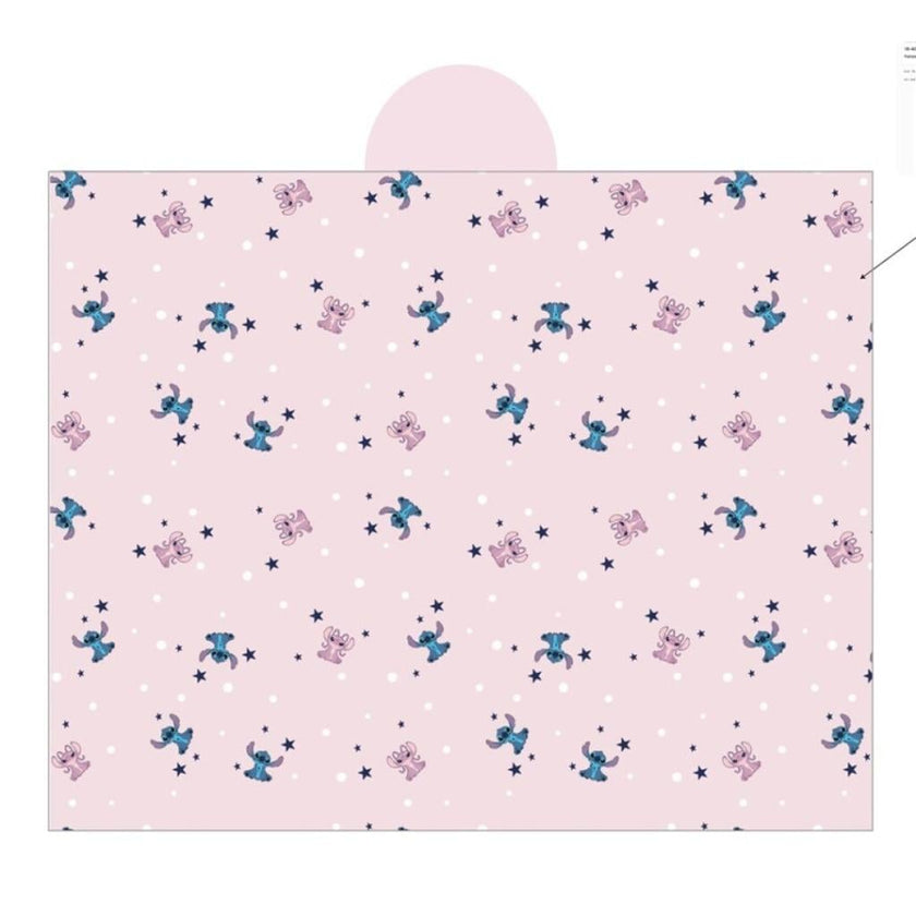 DISNEY - Stitch & Angel "Rose" - Couverture à capuche 120x150cm