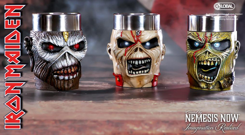 IRON MAIDEN - Eddie - Set de 3 verres à shots 9cm