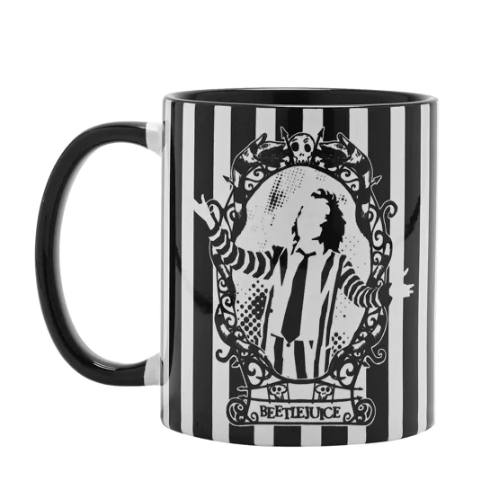 BEETLEJUICE - Black&White - Ghost - Mug Interieur Coloré - 312 ml
